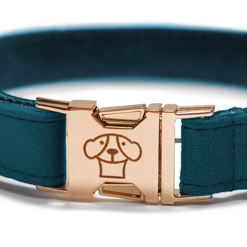 Collar Classic Teal Velvet - Tymon suricate brand