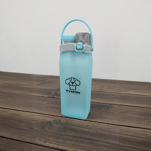 Transparent ice blue flexible bottle