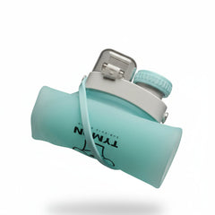 Transparent ice blue flexible bottle