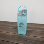 Transparent ice blue flexible bottle