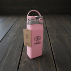Transparent Bubblegum Pink Squeeze Bottle
