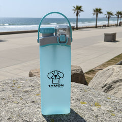 Transparent ice blue flexible bottle